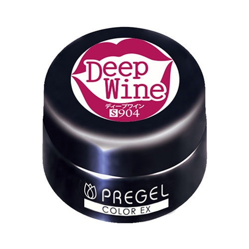 PREGEL カラーEX ディープワイン PG-CE904 3g 【ソークオフ/カラージェル/uv led 対応/国産/ジェルネイル/ネイル用品】